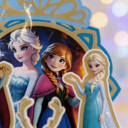 Set Topper Para Torta Frozen Disney Fiesta Cumpleaños Celeste