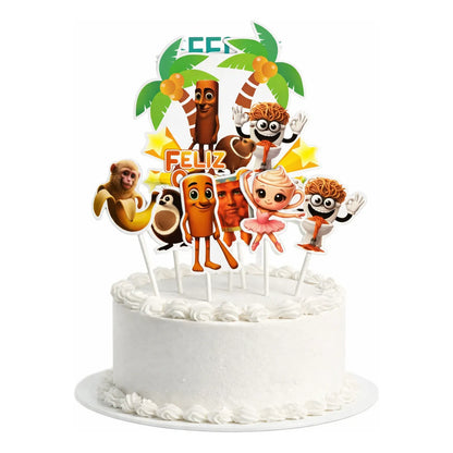Topper De Torta Cumpleaños Brainrot Tralaleros X 7 Unidades