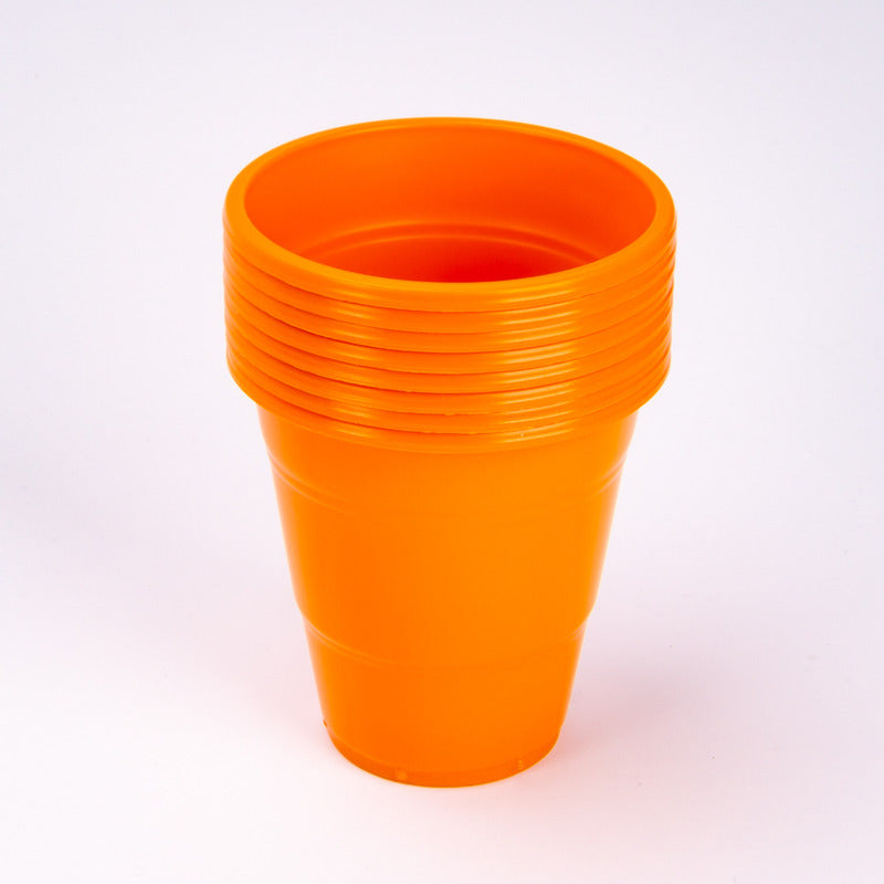 25 Vasos Plásticos Unicolor  De 200 Cc Color A Eleccion