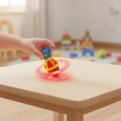 12 Trompo Giratorio Infantil Con Luz Led Varios Colores Variado