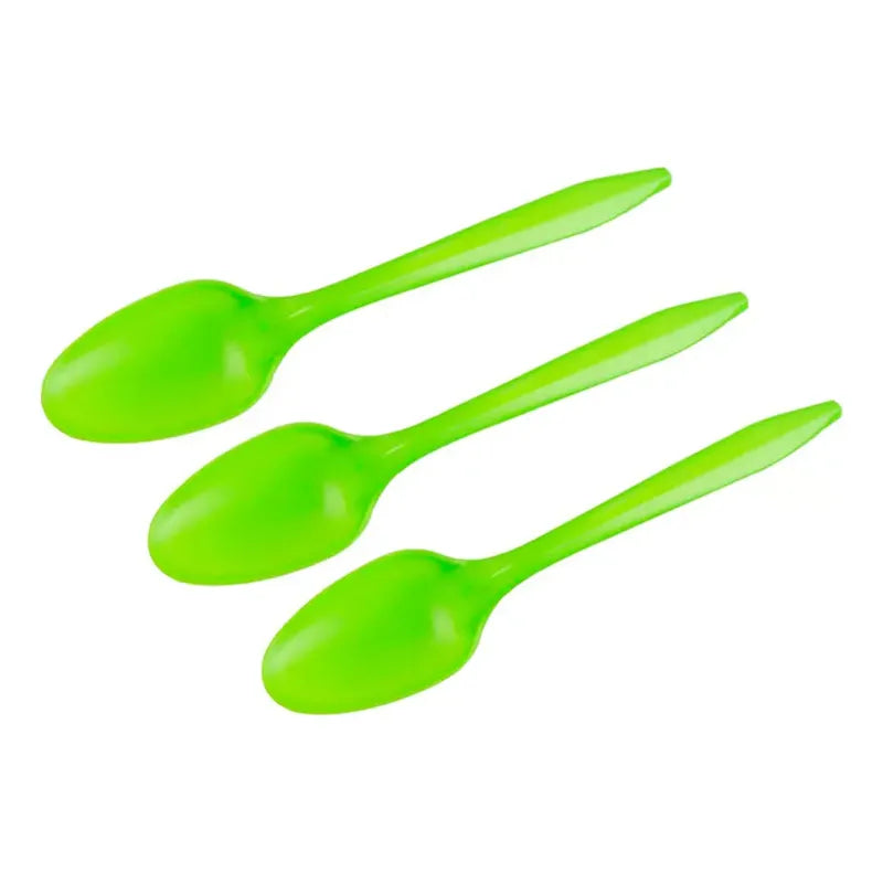 20 Cucharas Plásticas Desechables De Color Cotillón