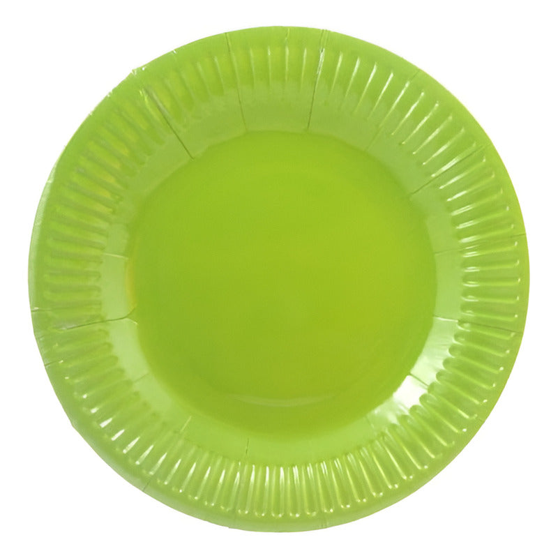 Pack 10 Plato Cartón Cumpleaños De Color Para Fiestas