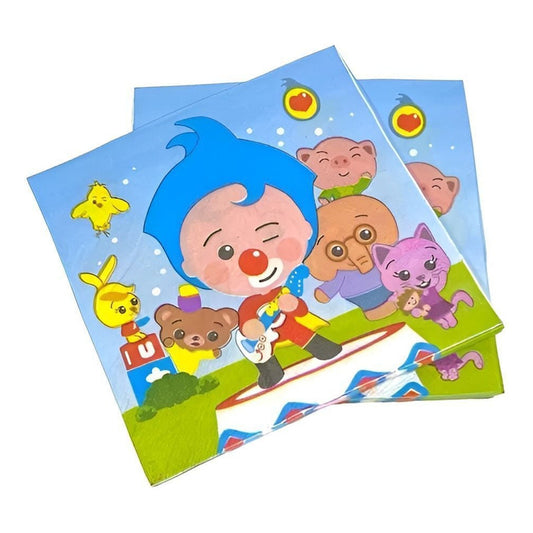 Pack 20 Servilletas Cumpleaños Payaso Plim Plim