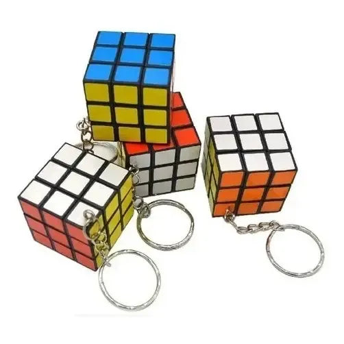12 Llaveros Cubo Rubix Sopresa Cumpleaños Color De La Estructura Negro