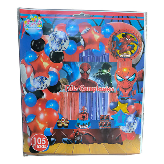 Set Decoración Globos Candy Bar Spiderman Hombre Araña