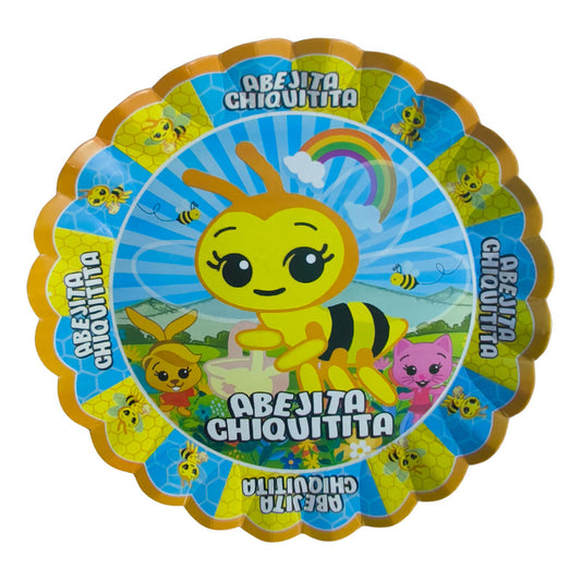 Bandeja Cumpleaños Abejita Plim Plim ( Cartón 32 Cm)