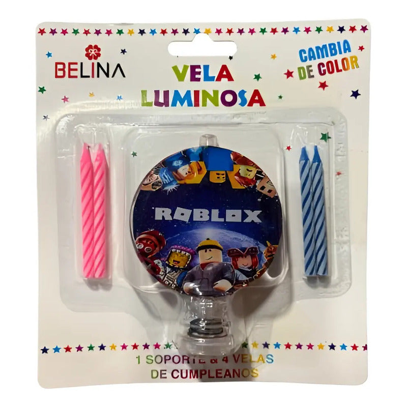 Vela De Cumpleaños Luminosa Roblox Cotillón