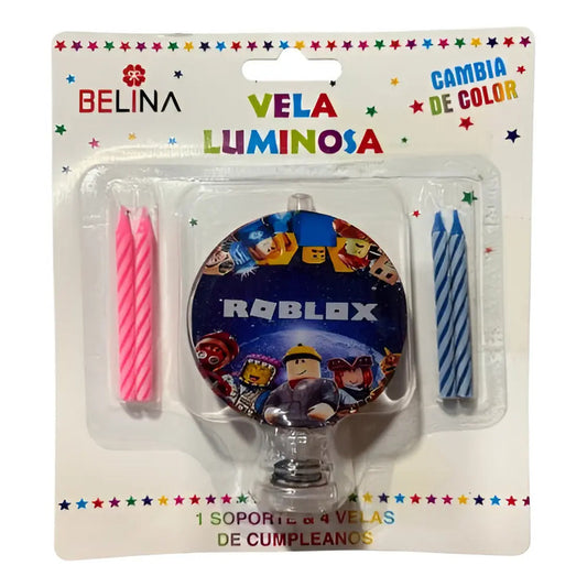 Vela De Cumpleaños Luminosa Roblox Cotillón