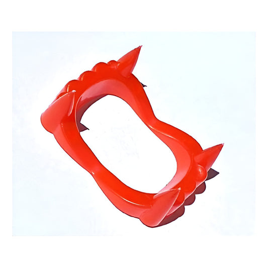 Pack Dientes Vampiro Plástico Rojo X 12 Unidades