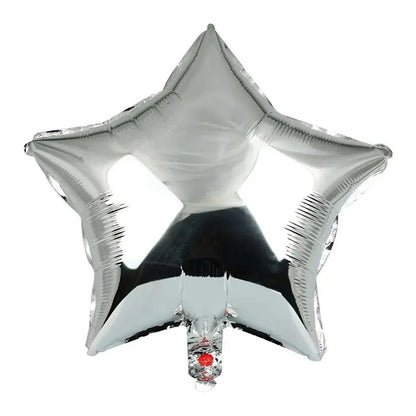 Pack 3 Globo Metálico Estrella Plateado 45cm Para Fiestas Plateado