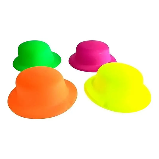 Pack 6 Gorros Plasticos Flúor Con Diseño Surtido Surtido