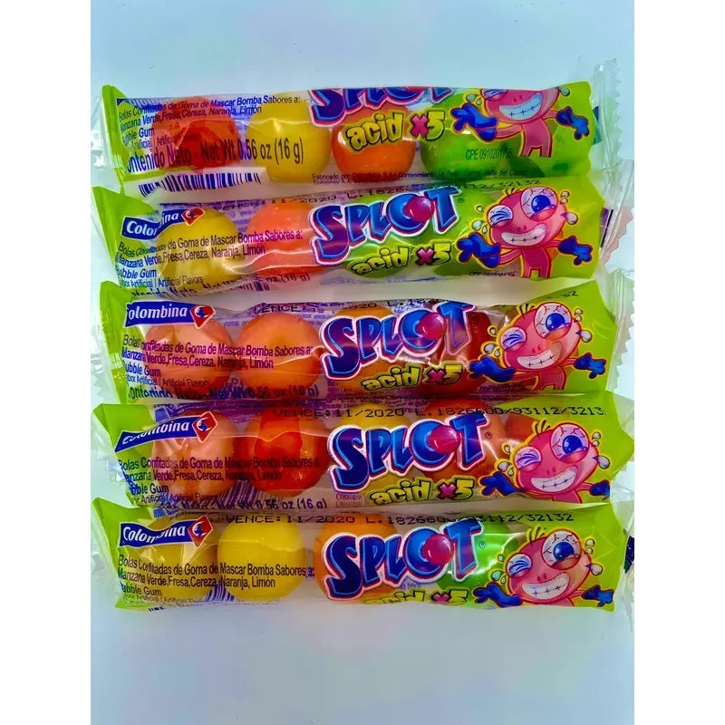Chicle Ácido Splot Colombina Pack 24 Unidades