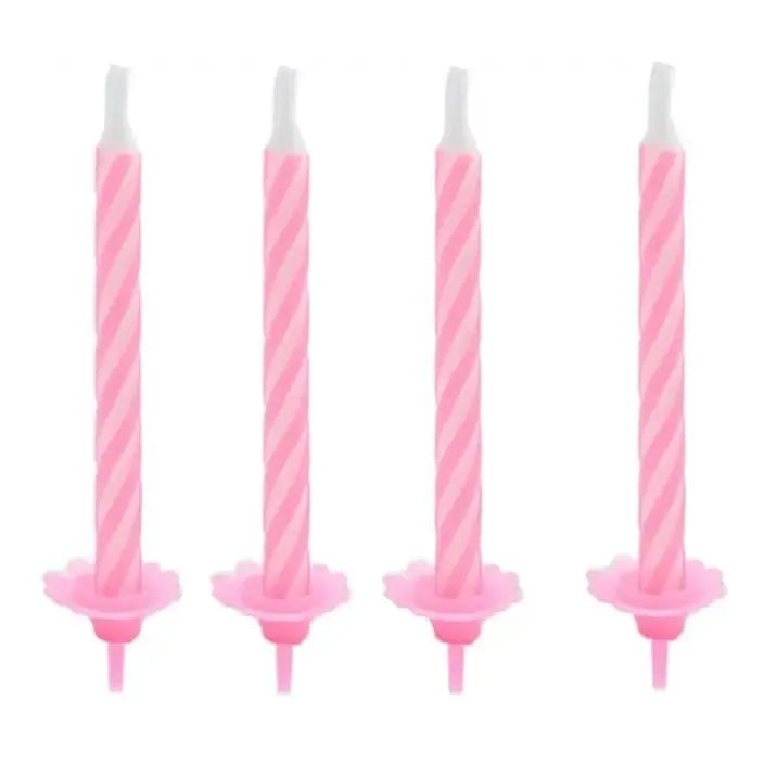 Velas Rosadas 24 Unidades