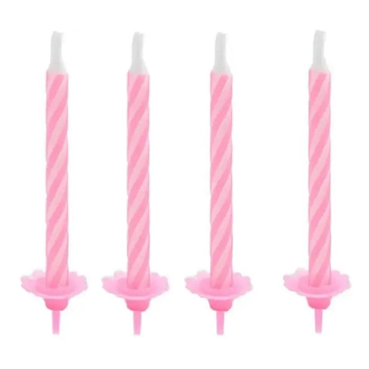 Velas Rosadas 24 Unidades