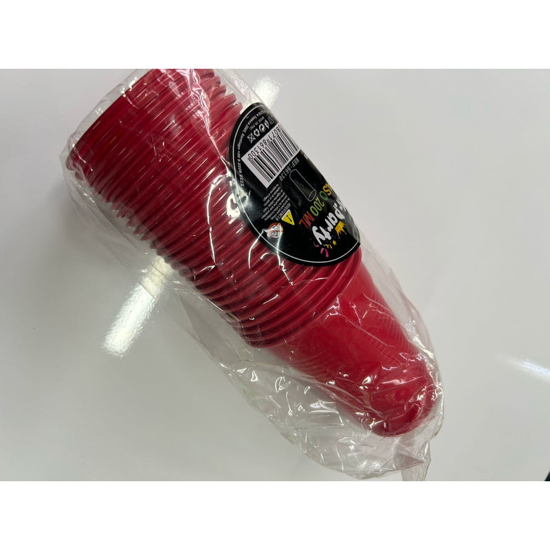 25 Vasos Plásticos Unicolor  De 200 Cc Color A Eleccion