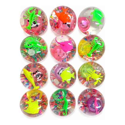 Pelotas Saltarinas Con Agua Y Figuras De Animales Surtido
