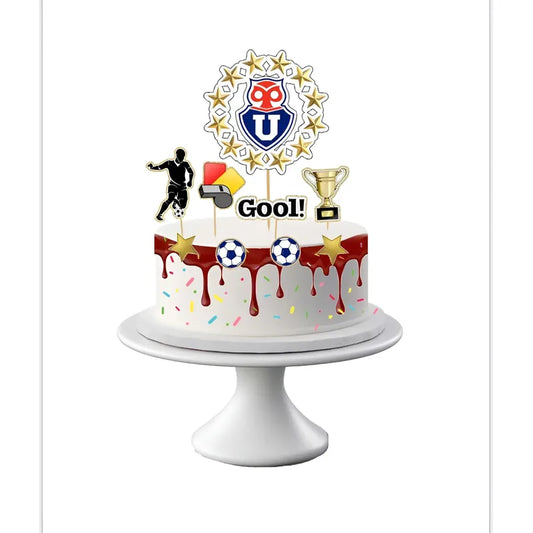 Topper Torta Cumpleaños La U De Chile (5 Unidades)