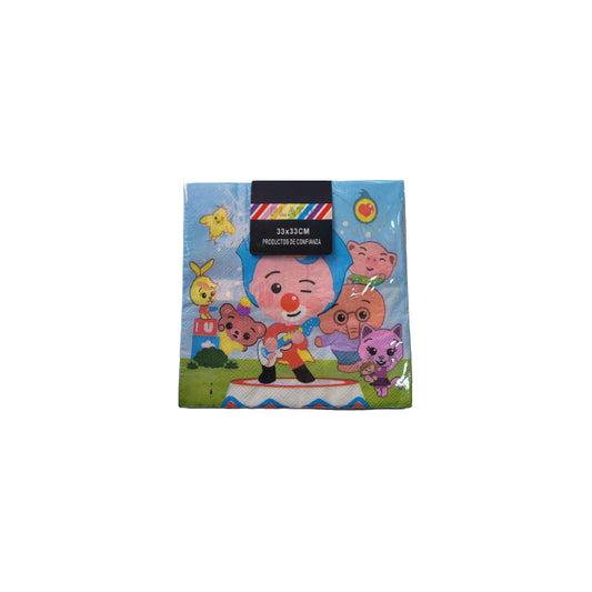Pack 20 Servilletas Cumpleaños Payaso Plim Plim