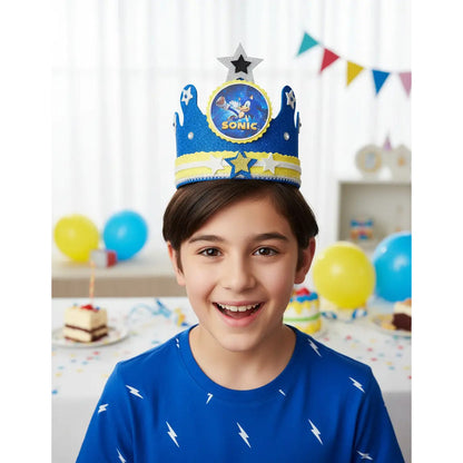 Corona De Sonic Para Festejado Y Cumpleaños Fiestas
