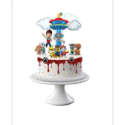 Pack 8 Topper Para Torta De Cumpleaños Paw Patrol