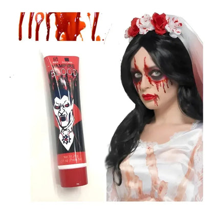 Sangre Falsa Vampire Blood Maquillaje Halloween Rojo