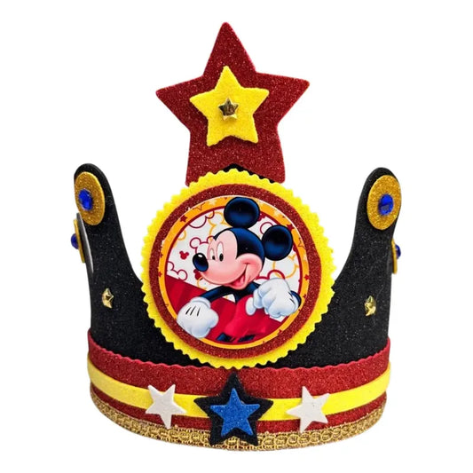 Corona Cumpleaños Festejado Mickey Mouse Azul