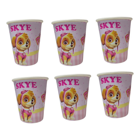 Pack 6 Vasos Cumpleaños Sky Paw Patrol