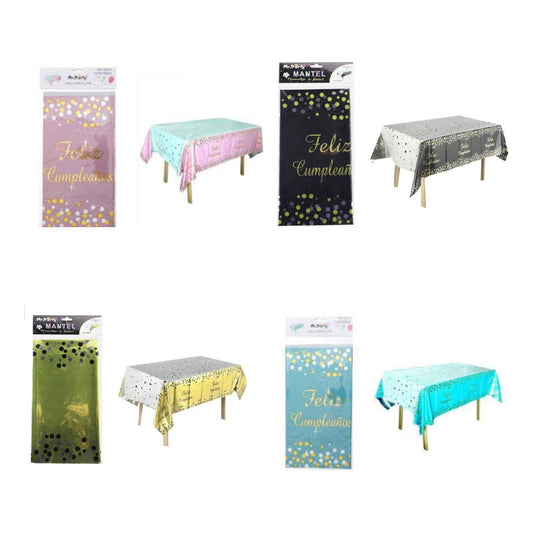 Mantel Desechable Feliz Cumpleaños 137x183 Cm