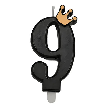 Vela De Cumpleaños Numero Negro