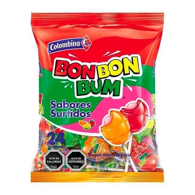 Chupete Bon Bon Bum Colombina De Sabores Surtidos Para Fiestas
