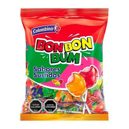 Chupete Bon Bon Bum Colombina De Sabores Surtidos Para Fiestas