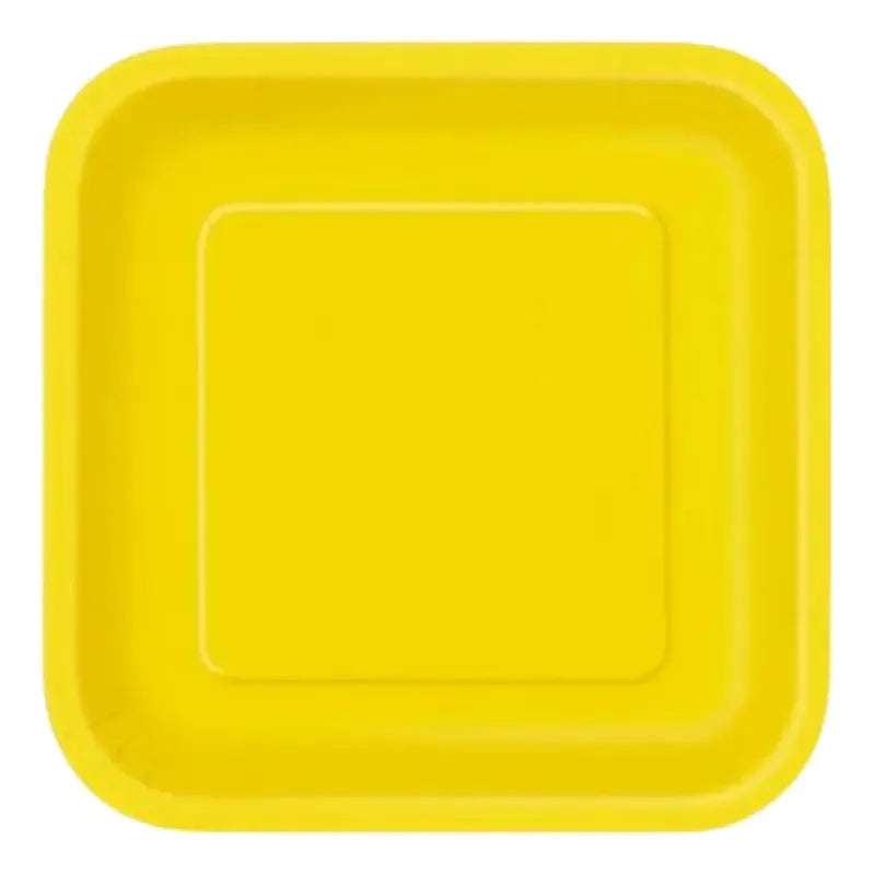 10 Platos De Cartón Cuadrados De Colores Cumpleaños 18 Cm