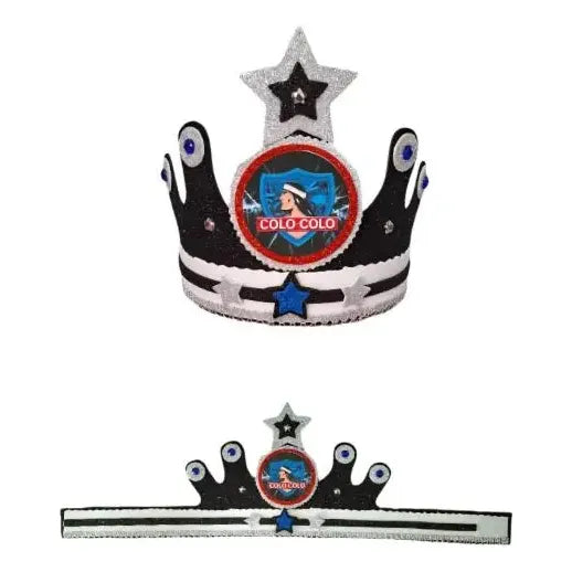 Corona Cumpleaños Festejado Colo Colo Negro