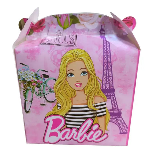Pack 10 Cajitas Cumpleaños O Sorpresas Barbie Rosa