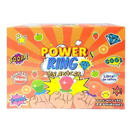 Caramelos Sin Azucar Forma Anillos Caja 24 Unidades