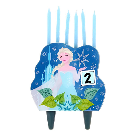 Vela Reutilizable De Cumpleaños Frozen Con Edad
