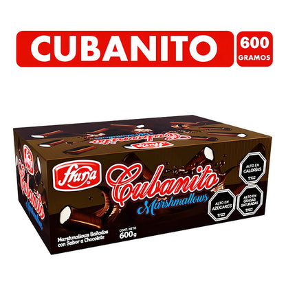 Malvavisco Cubanitos Fruna 600g Sabor Chocolate