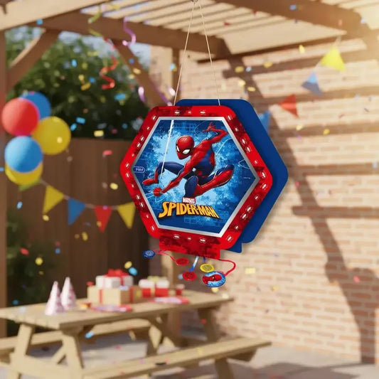 Piñata 3d Spiderman Hombre Araña Cotillón Activarte Rojo Grande