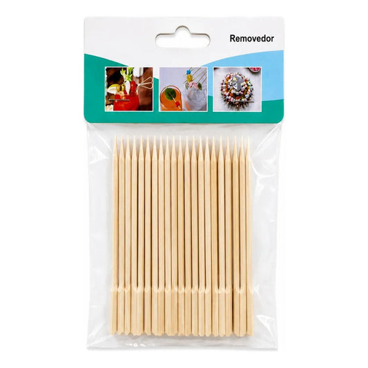 X 50palitos De Brocheta Removedor Para Cóctel  Pinchos 12cm Madera