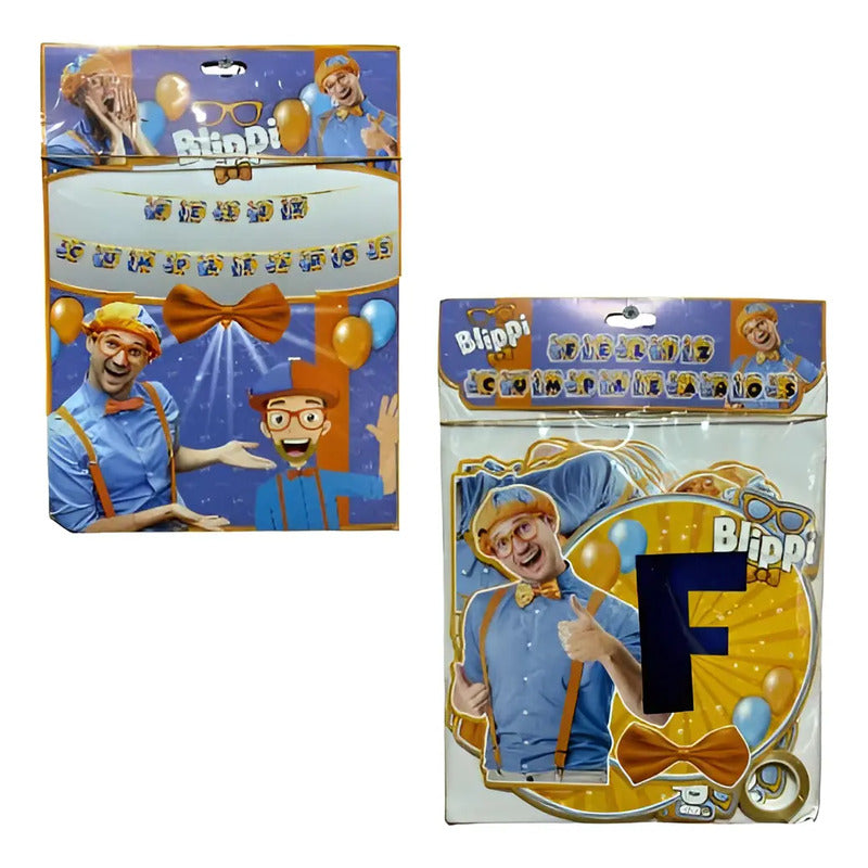 Cotillón Infantil Guirnalda Feliz Cumple Blippi