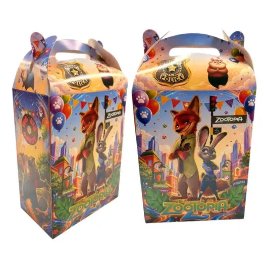Caja Para Dulces Zootopia Disney Fiesta Infantil X 10 Unidad
