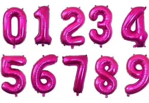 Globo Número De 1 Mt Color Fuxia