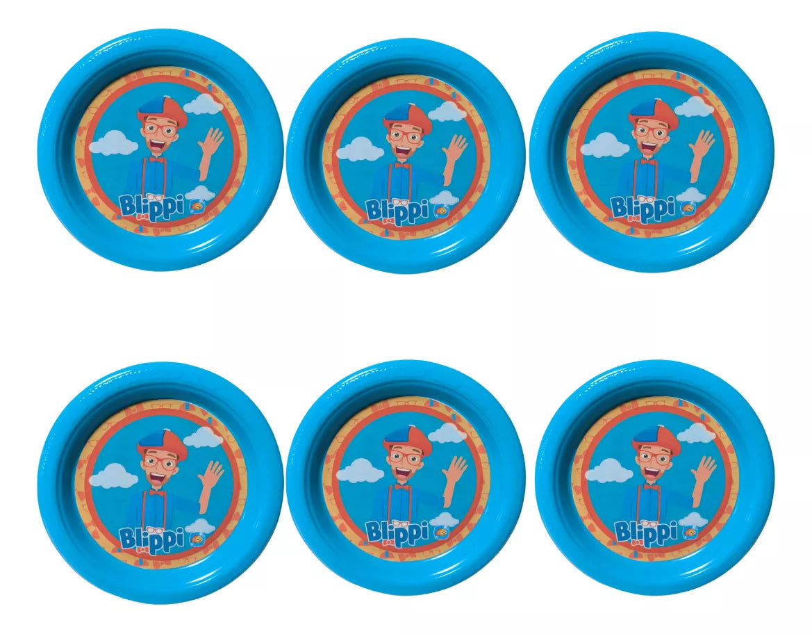 Pack 6 platos cumpleaños Blippi