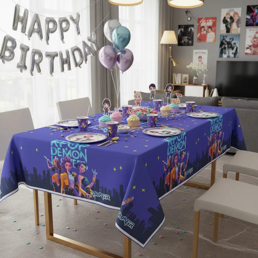 Cotillón Cumpleaños Mantel papel Decorativo Guerreras Kpop Guerreras K Pop