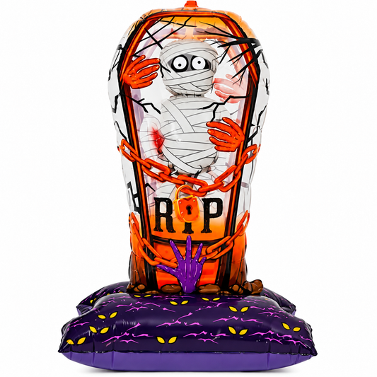 Globo Inflable Halloween Ataúd Momia Rip Decoración 1.23 cm
