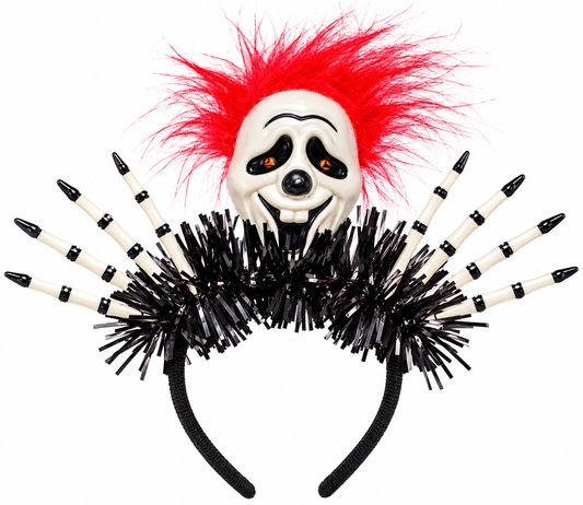 Cintillo Halloween Calavera Con Arañas Y Manos Esqueleto