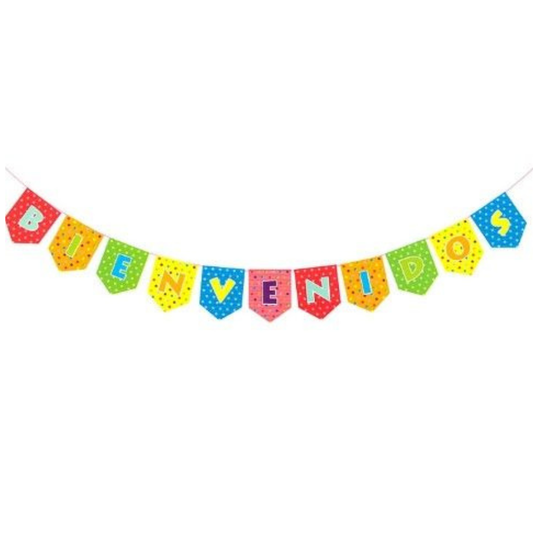 Guirnalda Banderin Bienvenidos 5 Mts Decoración Cumpleaños