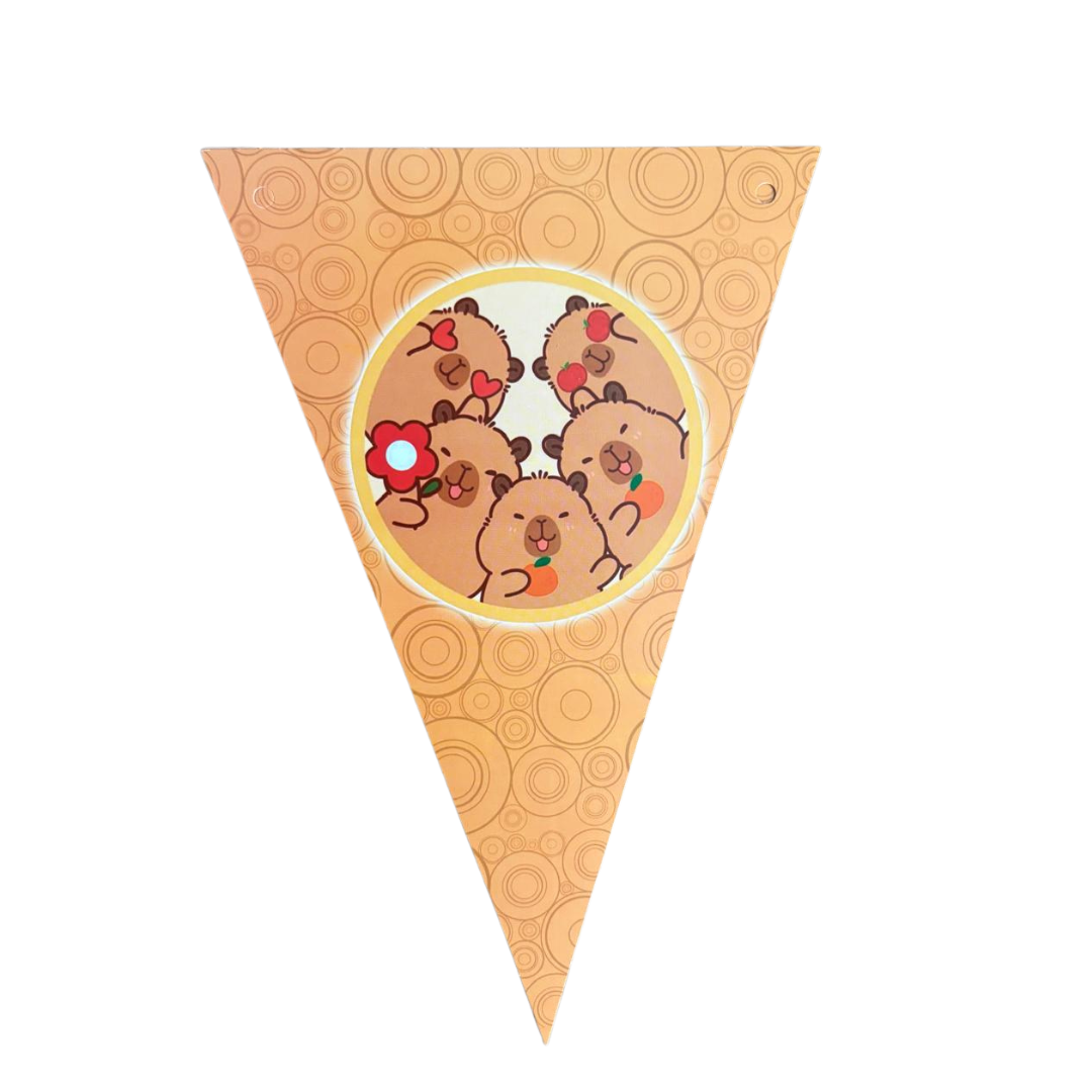 Cotillón Cumpleaños Capibara Capybara Guirnalda Banderín