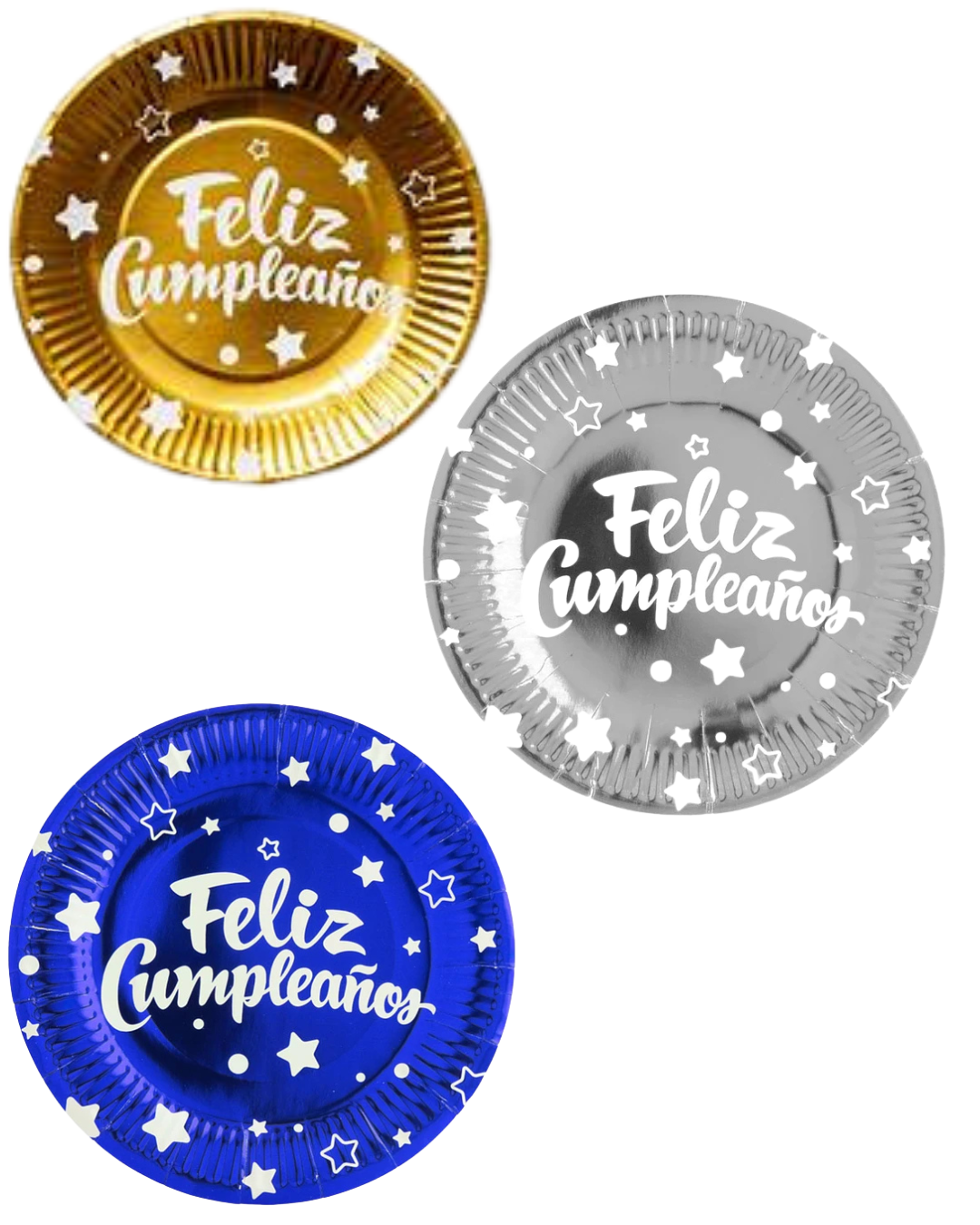 Pack 10 Platos De Feliz Cumpleaños Con Diseño