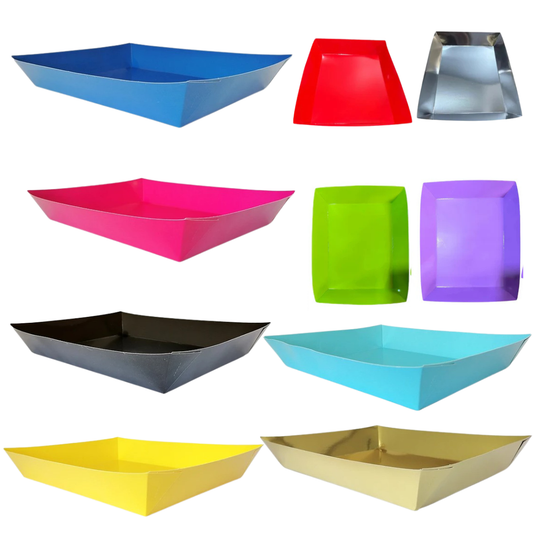 Pack 2 Bandejas Cuadradas De Color De Cumpleaños  30x38 Cm